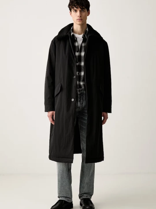 Obrázek produktu AllSaints kabát pánský bavlnou černá