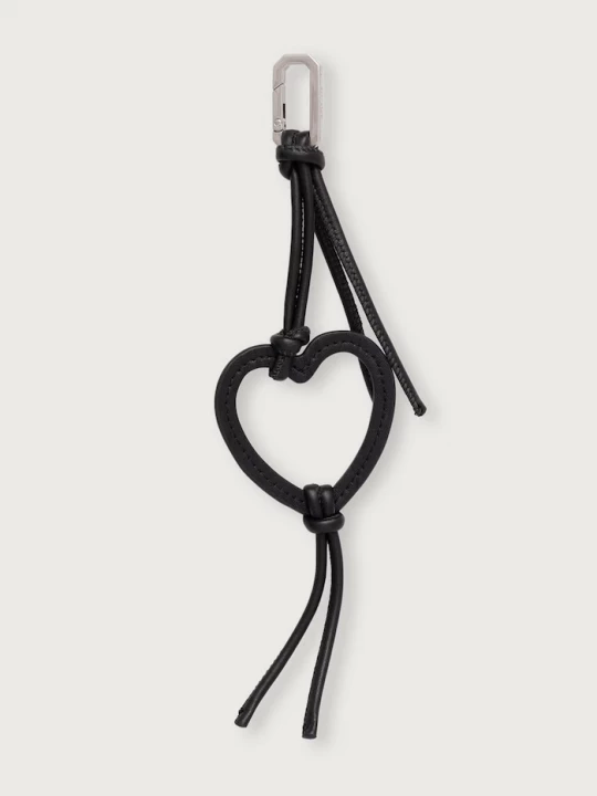 Obrázek produktu AllSaints klíčenka kůžená HEART černá