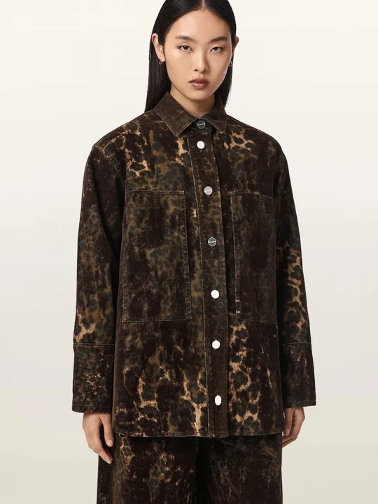Obrázek produktu AllSaints košile dámská džínová EDEN FLOCK hnědá