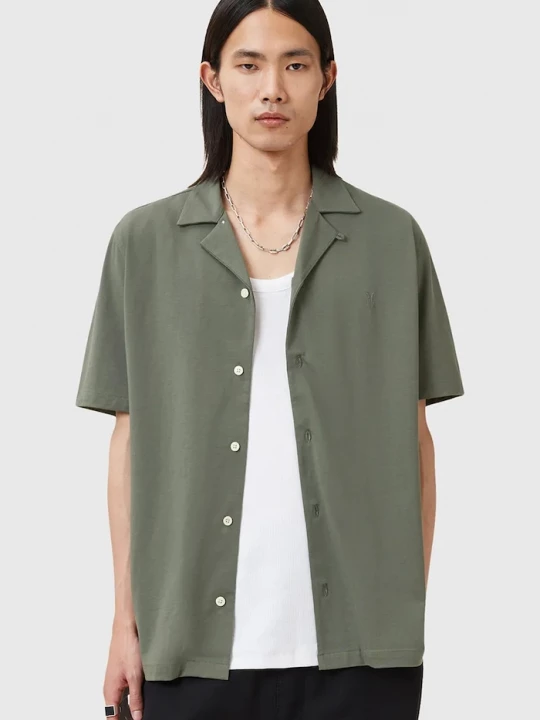 Obrázek produktu AllSaints košile pánská bavlněná HUDSON zelená
