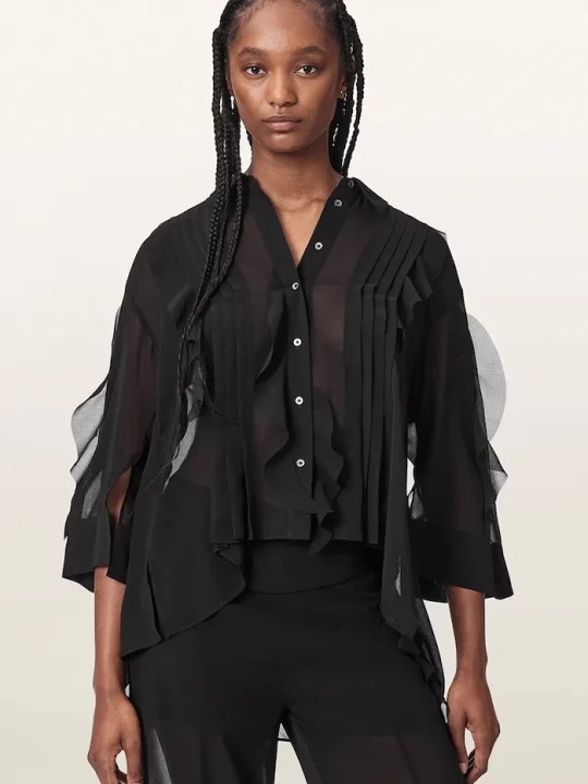 Obrázek produktu AllSaints košilová halenka dámská MINNA černá