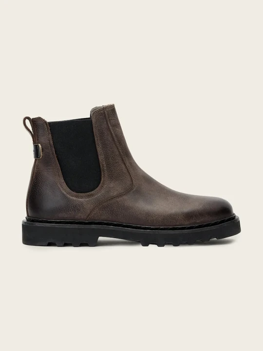 Obrázek produktu AllSaints kotníkové Chelsea boty pánské kožené Skiff Chelsea Boty hnědá