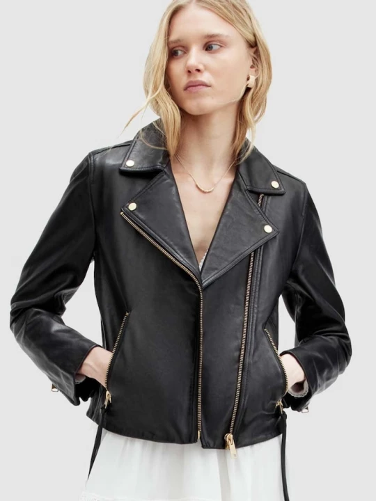 Obrázek produktu AllSaints Kožená bunda AllSaints DALBY černá
