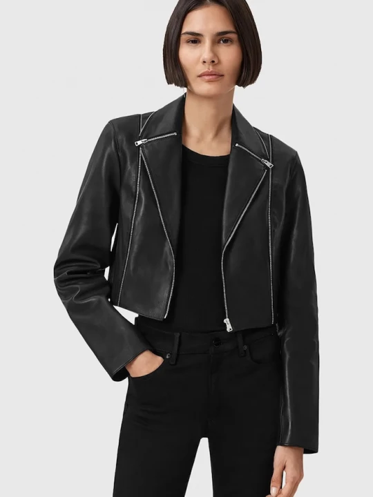Obrázek produktu AllSaints Kožená bunda LANDERS černá