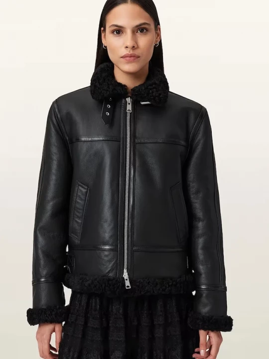Obrázek produktu AllSaints Kožená bunda LOREL černá