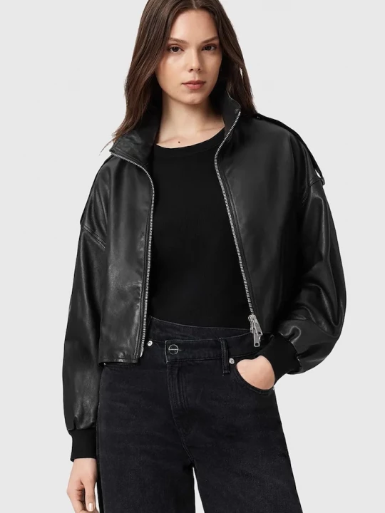 Obrázek produktu AllSaints Kožená bunda AllSaints LOWDEN černá