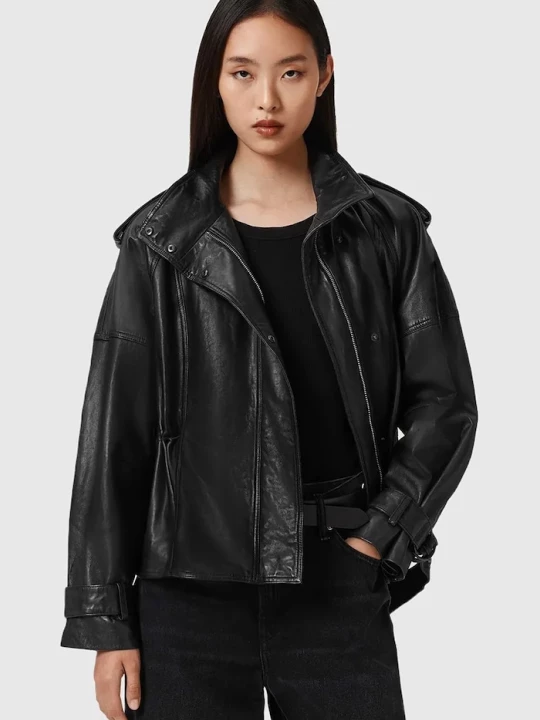 Obrázek produktu AllSaints Kožená bunda černá