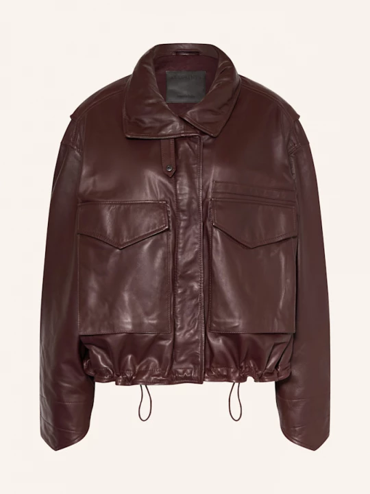 Obrázek produktu Allsaints Kožená Bunda Clay tmavě červená