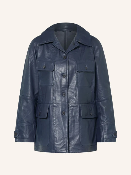 Obrázek produktu Allsaints Kožená Bunda Roiya tmavě modrá