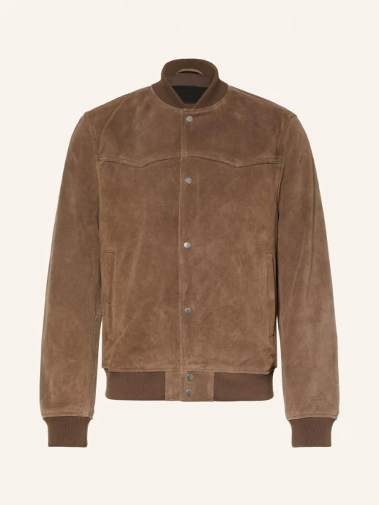 Obrázek produktu Allsaints Kožená Bunda Stafford Bomber tmavě hnědá