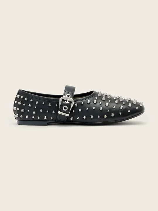 Obrázek produktu AllSaints Kožené baleríny AllSaints Sabine Stud Shoe černá