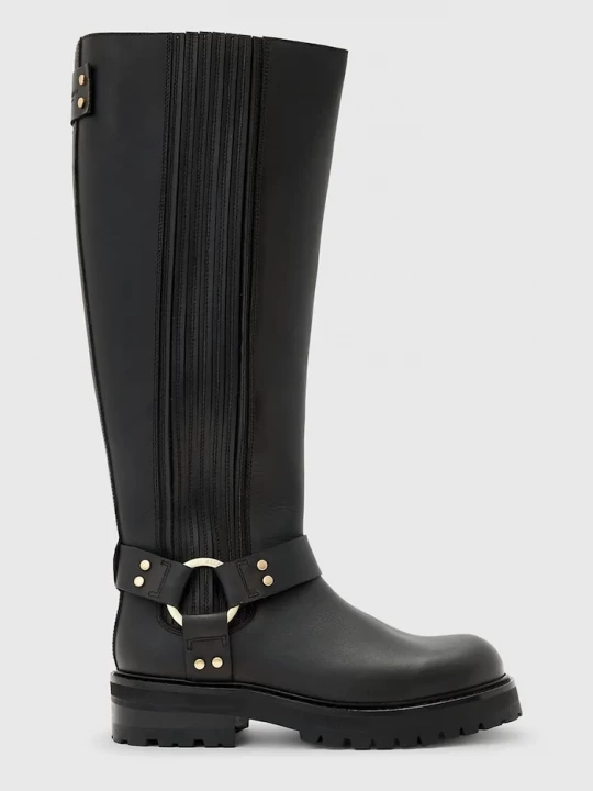 Obrázek produktu AllSaints Kožené kozačky AllSaints Maddie High Boot černá