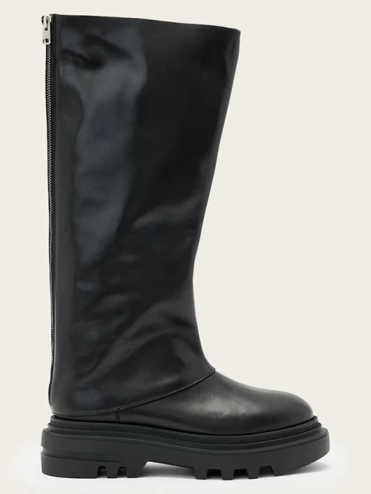 Obrázek produktu AllSaints Kožené kozačky AllSaints Maxie Boot černá
