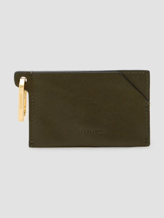 Obrázek produktu AllSaints Kožené pouzdro na karty AllSaints HEX CARDHOLDER zelená