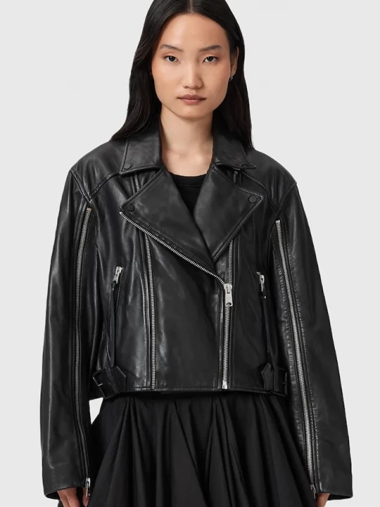 Obrázek produktu AllSaints Kožený křivák AllSaints MASONE černá