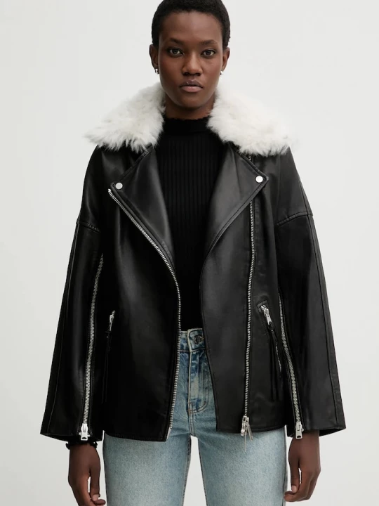 Obrázek produktu AllSaints Kožený křivák AllSaints VENDRA černá