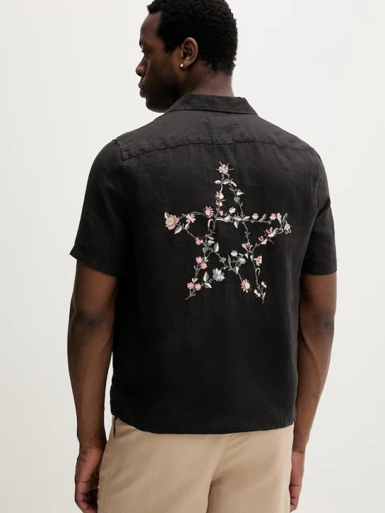 Obrázek produktu AllSaints Lněná košile AllSaints TRI černá