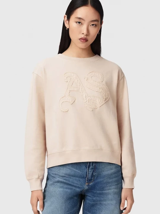 Obrázek produktu AllSaints mikina dámská bavlněná INSIGNIA béžová