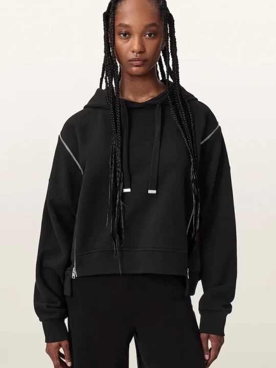 Obrázek produktu AllSaints mikina kapucí dámská bavlněná CIARA černá
