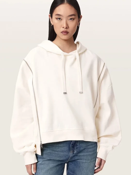 Obrázek produktu AllSaints mikina s kapucí dámská bavlněná CIARA béžová