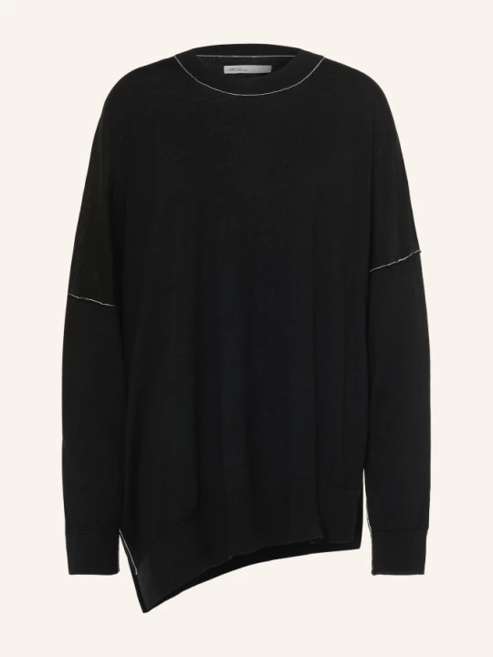 Obrázek produktu Allsaints Oversized Svetry Martel Z Merino Vlny černá / bílá
