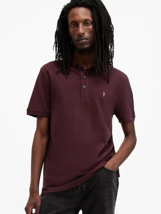 Obrázek produktu AllSaints polo pánské bavlněné červená