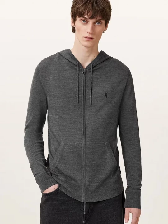 Obrázek produktu AllSaints rozepínací mikina s kapucí pánská vlněná