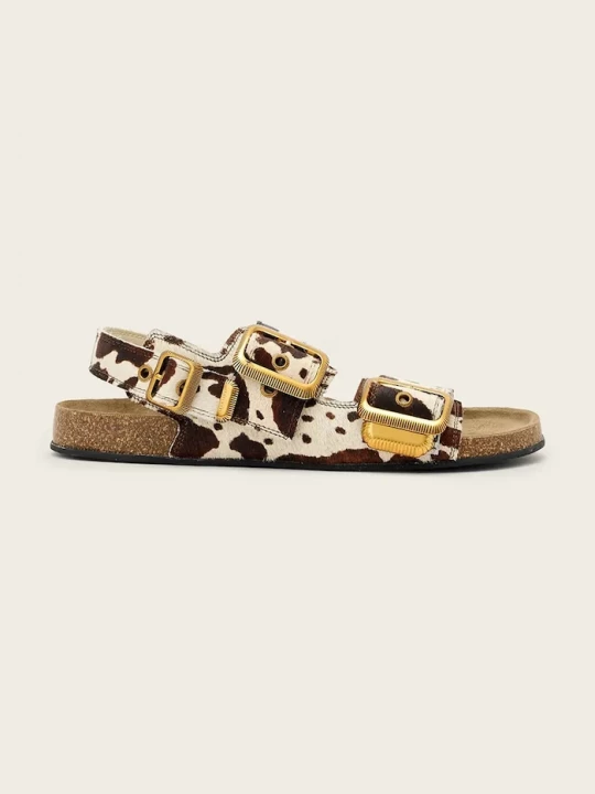 Obrázek produktu AllSaints sandály na plochém podpatku dámské kožené Staffa Sandal béžová
