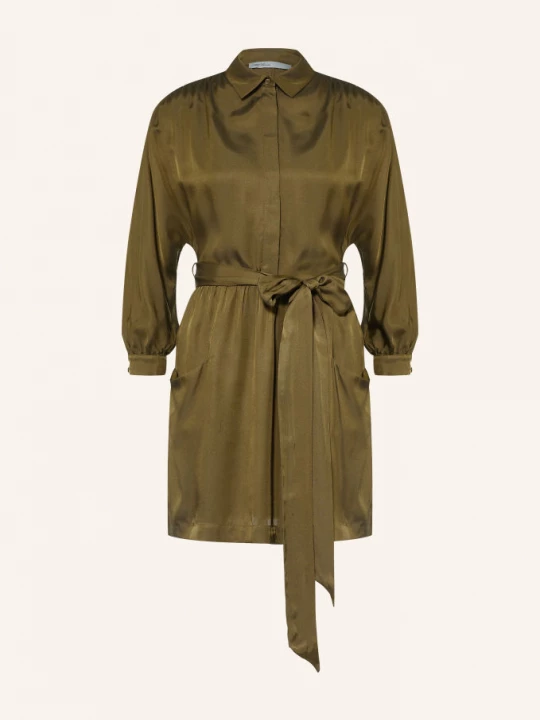 Obrázek produktu Allsaints Saténové Šaty Noora S Hedvábím khaki