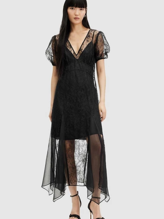 Obrázek produktu AllSaints Šaty AllSaints RAYNA LACE DRESS černá