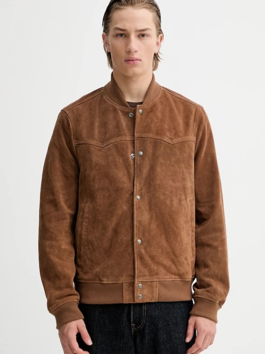 Obrázek produktu AllSaints Semišová bomber bunda AllSaints hnědá