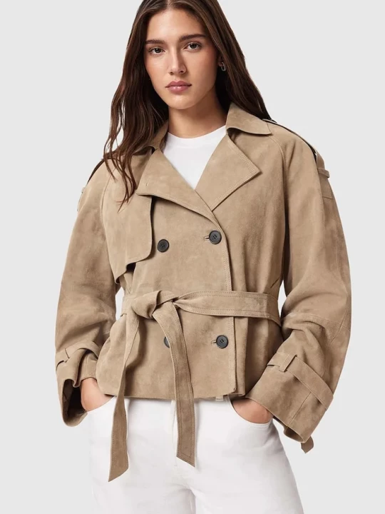 Obrázek produktu AllSaints Semišová bunda AllSaints REED béžová