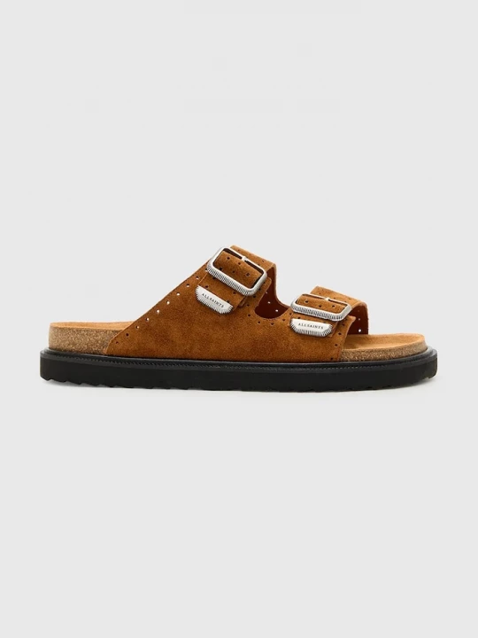 Obrázek produktu AllSaints Semišové pantofle AllSaints Randal Sandal hnědá