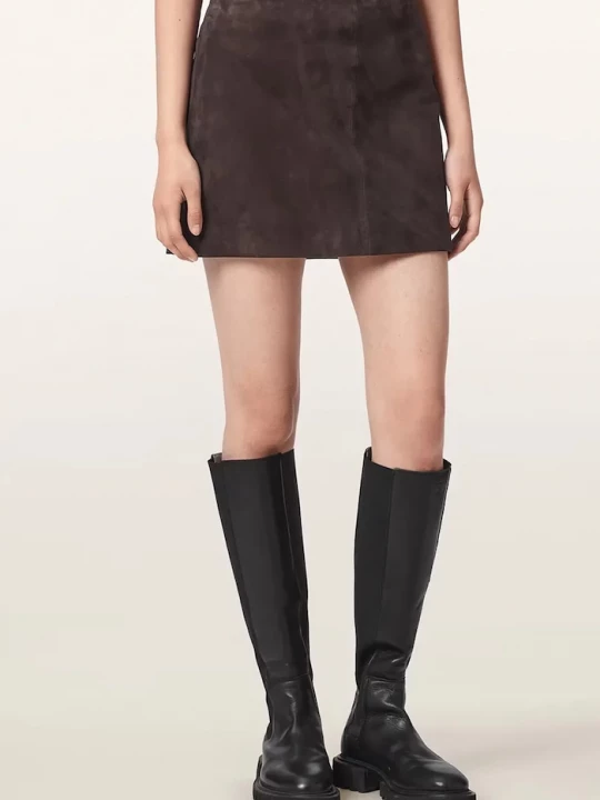 Obrázek produktu AllSaints sukně kožená RENAI hnědá