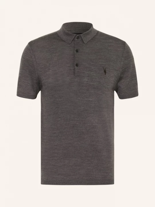 Obrázek produktu Allsaints Úpletová Polokošile Mode Merino Z Merino Vlny šedá
