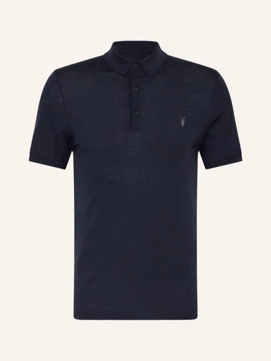 Obrázek produktu Allsaints Úpletová Polokošile Mode Merino Z Merino Vlny tmavě modrá