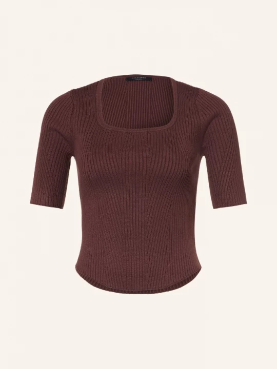 Obrázek produktu Allsaints Úpletové Tričko Cruz Hally hnědá