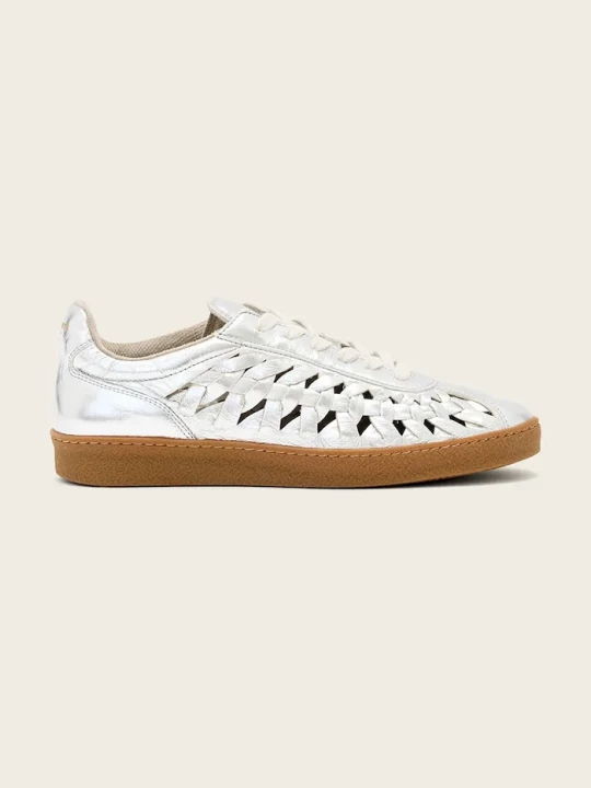 Obrázek produktu AllSaints Velma Woven Sneaker sneakers boty dámské kožené stříbrná