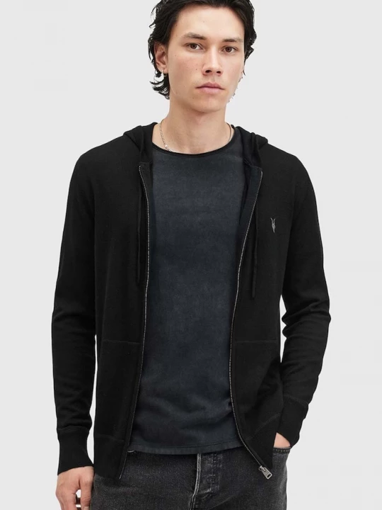 Obrázek produktu AllSaints Vlněná mikina AllSaints MODE MERINO ZIP HOOD černá