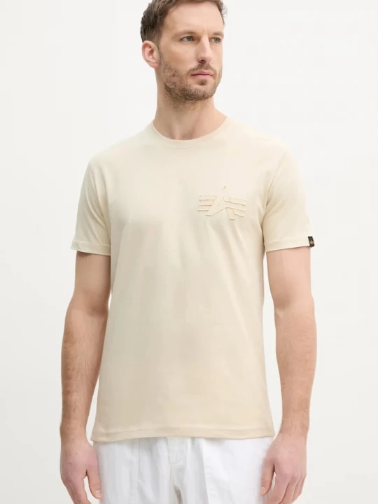 Obrázek produktu Alpha Industries Bavlněné tričko Alpha Industries Coach T BE béžová
