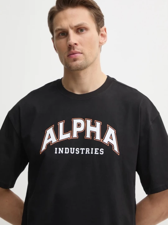 Obrázek produktu Alpha Industries Bavlněné tričko College černá