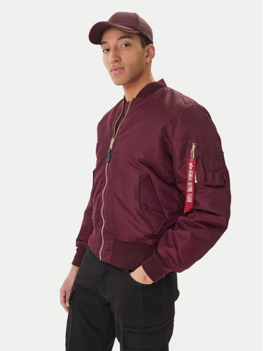 Obrázek produktu Alpha Industries Bunda bomber 258500 Bordó Regular Fit