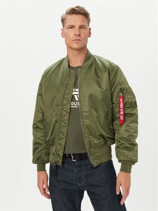 Obrázek produktu Alpha Industries Bunda bomber Ma-1 100101 Zelená Regular Fit