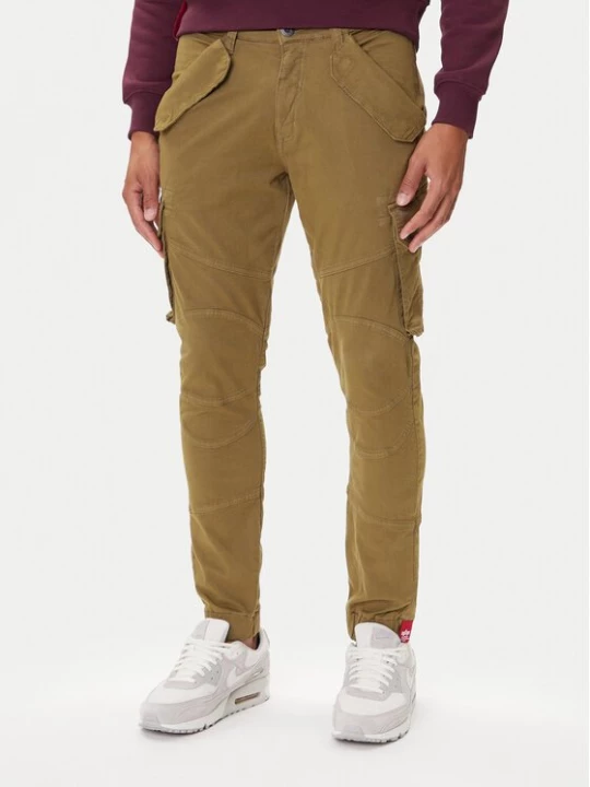 Obrázek produktu Alpha Industries Kalhoty z materiálu Combat 126215 Zelená Slim Fit