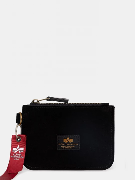 Obrázek produktu Alpha Industries Kožená peněženka Alpha Industries Leather Coin černá