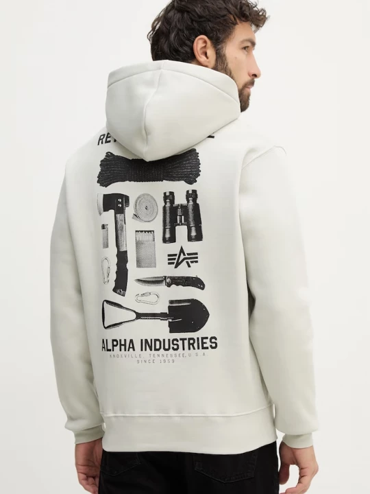 Obrázek produktu Alpha Industries Mikina Alpha Industries Return To Base Hoodie béžová