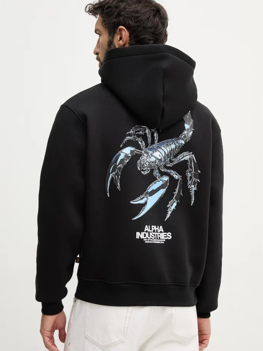 Obrázek produktu Alpha Industries Mikina Scorpion Cyborg Hoodie černá