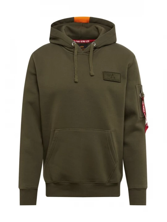 Obrázek produktu ALPHA INDUSTRIES Mikina 'Red Stripe'  khaki / oranžová / červená / bílá