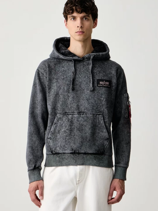 Obrázek produktu Alpha Industries mikina s kapucí pánská s bavlnou Backprint Vintage