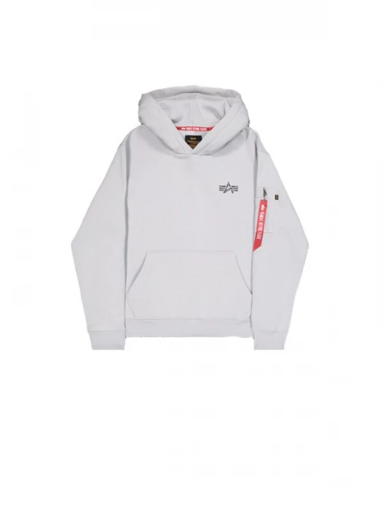 Obrázek produktu ALPHA INDUSTRIES Mikina 'Signature' šedý melír / červená / černá